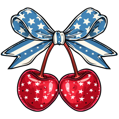 4th of July -- Ribbon Bow Cherries